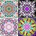 4 Pack 5D Full Drill Mandala Diamond Painting Kit, UNIME DIY Diamond Rhinestone Painting Kits for Adults and Beginner Diamond Arts Craft, 9.8 X 9.8 Inch (Colorful Mandala Diamond Paintings)