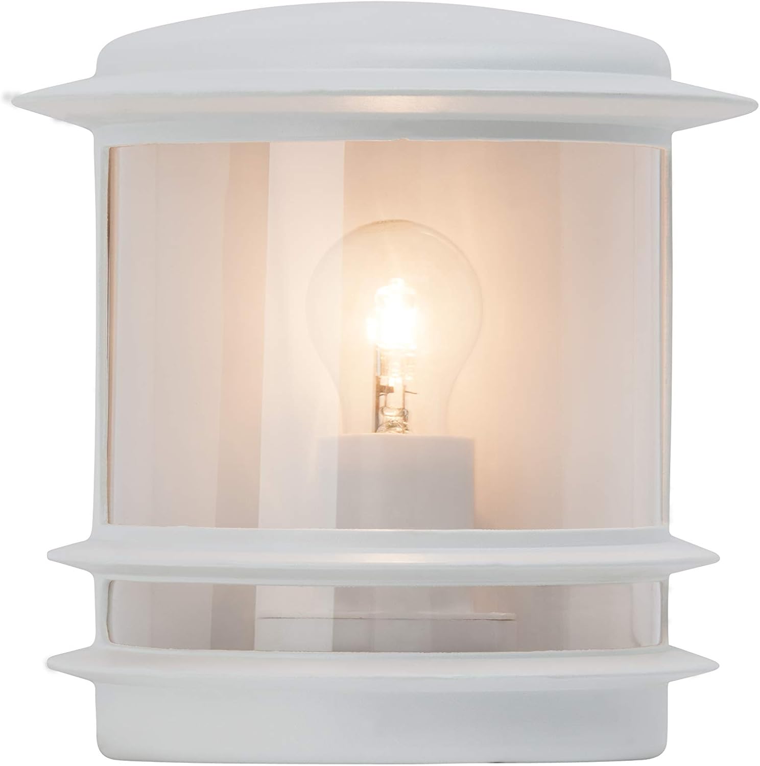 Brilliant Hollywood 47880/05 Exterior Light E27 1 x 60 W Die-Cast Aluminium/Plastic White, Weiß, 24 x 23.5 x 13 cm - Image 5