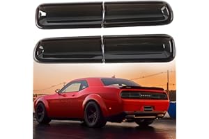 Camoo Smoked Tail Light Covers Rear Light Guards Trim Exterior Accessories for Dodge Challenger 2015-2023 (4Pcs)