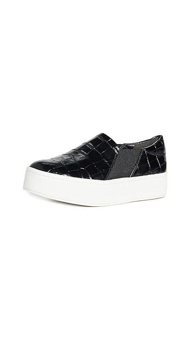 vince black slip on sneakers