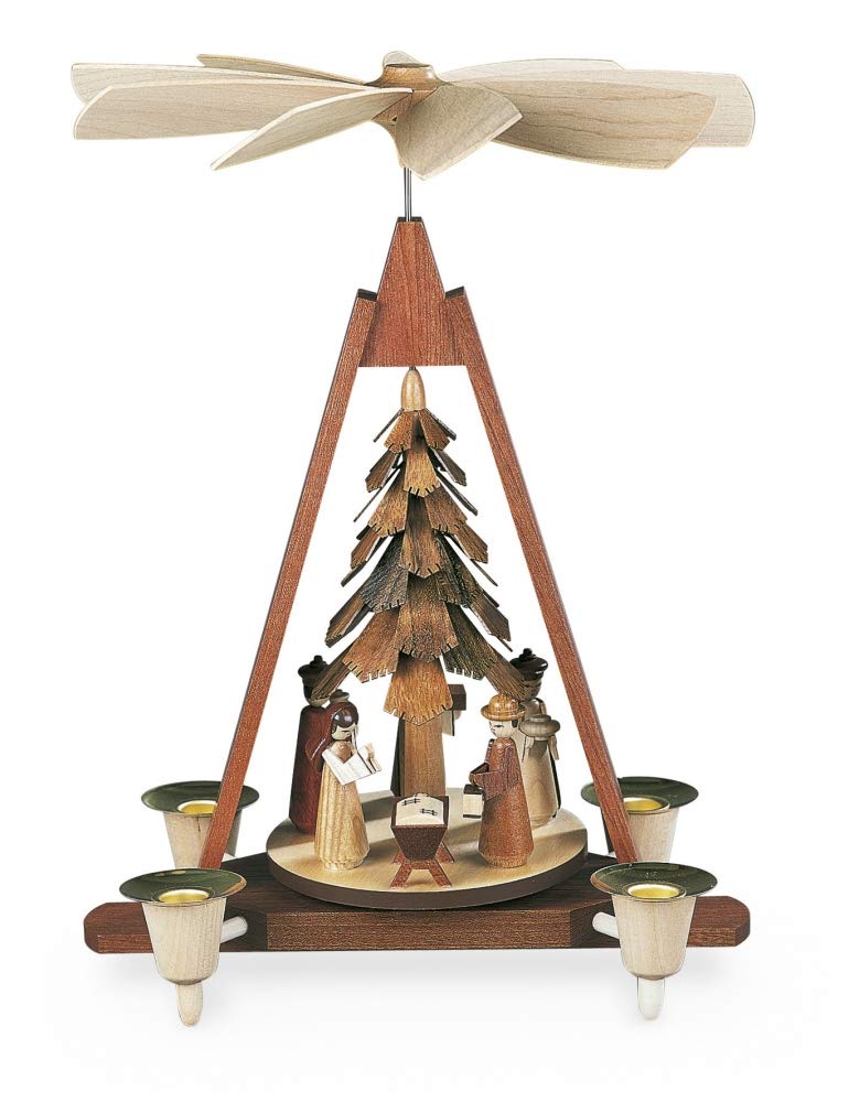 1 Tier Christmas Pyramid – Nativity – 29 cm Christmas Pyramid Original Erzgebirge – Müller Kleinkunst