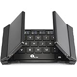 1byone Foldable Bluetooth Keyboard, Portable Bluetooth Keyboard for iOS, Android, Windows, PC, Tablets and Smartphone, Black