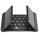 1byone Foldable Bluetooth Keyboard, Portable Bluetooth Keyboard for iOS, Android, Windows, PC, Tablets and Smartphone, Black