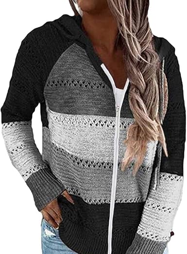 ladies knitted hoodie