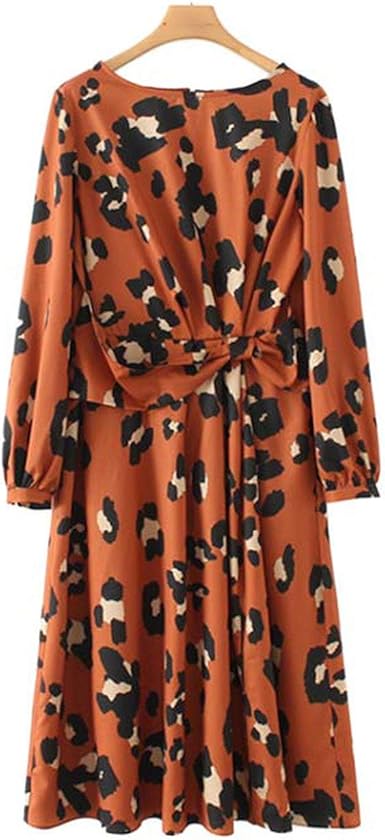 leopard print pleated midi dress