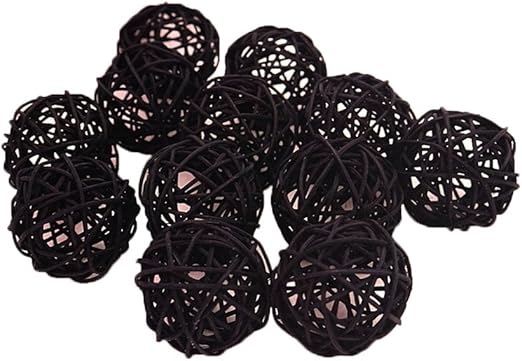 Amazon Com Christmas Gifts Small Black Rattan Ball Wicker