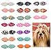 10pcs/Pack Yorkshire Dog Hair Clips Pearls Centre Pet Dog Grooming Bows Supplies Pet Hair Clips Teddy Exquisite Rabbit Ears Dog Hair Accessories