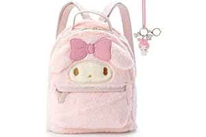 ROORUZ SHOCKTU My Melody Backpack, Cinnamoroll Bag Cute Cartoon School Bag Plush Shoulder Bag Handbag (PINK)