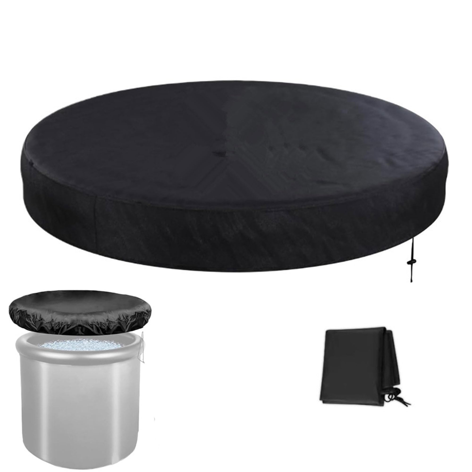 Hayaww Oxford Fabric Ice Bath Tub Cover Ice Bathtub Cover Ice Bath Outdoor Lid Oxford Non-Woven Fabric Dust Covers Barrel Protective Covers (75cm)