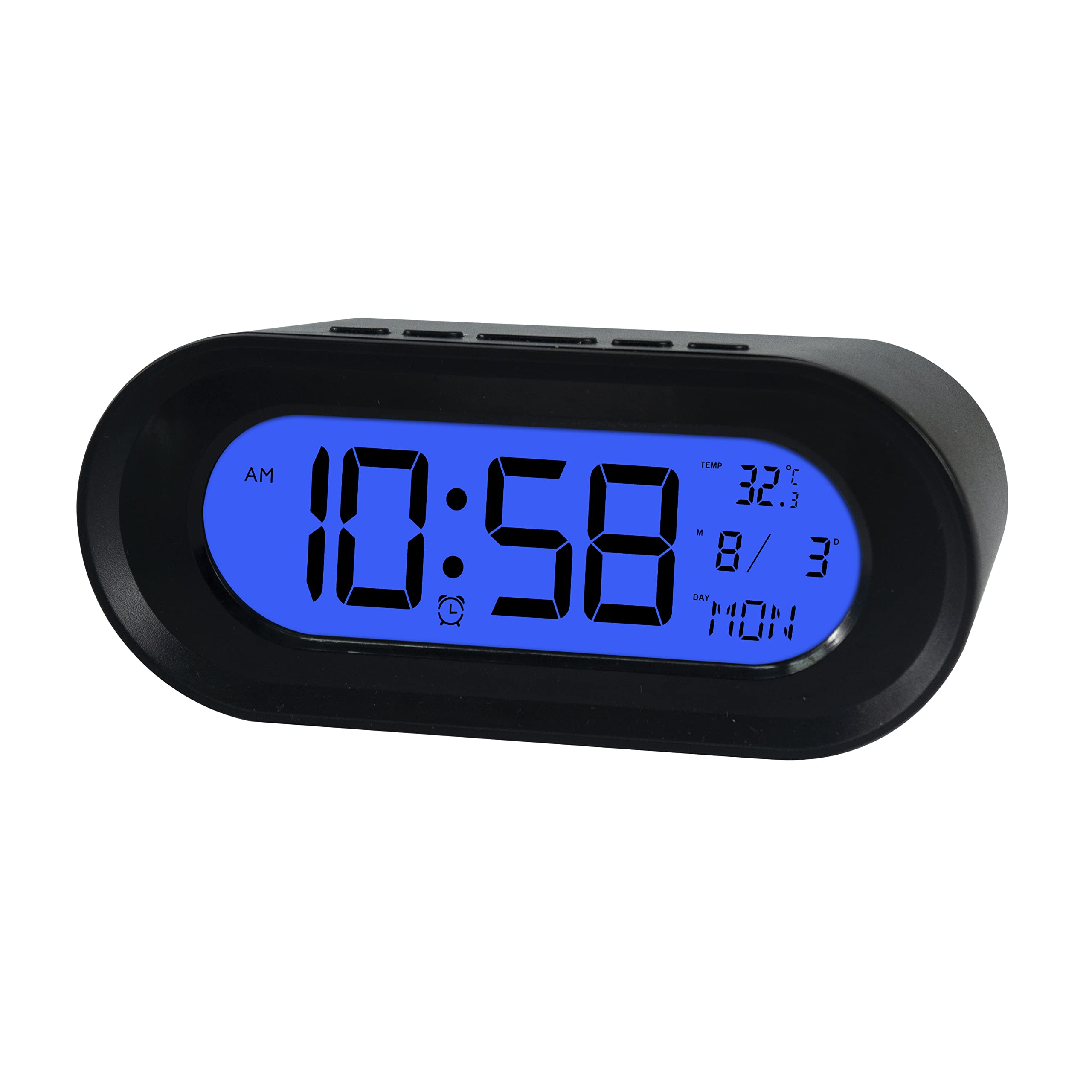 Elbe RD700N Alarm Clock with Thermometer and Calendar