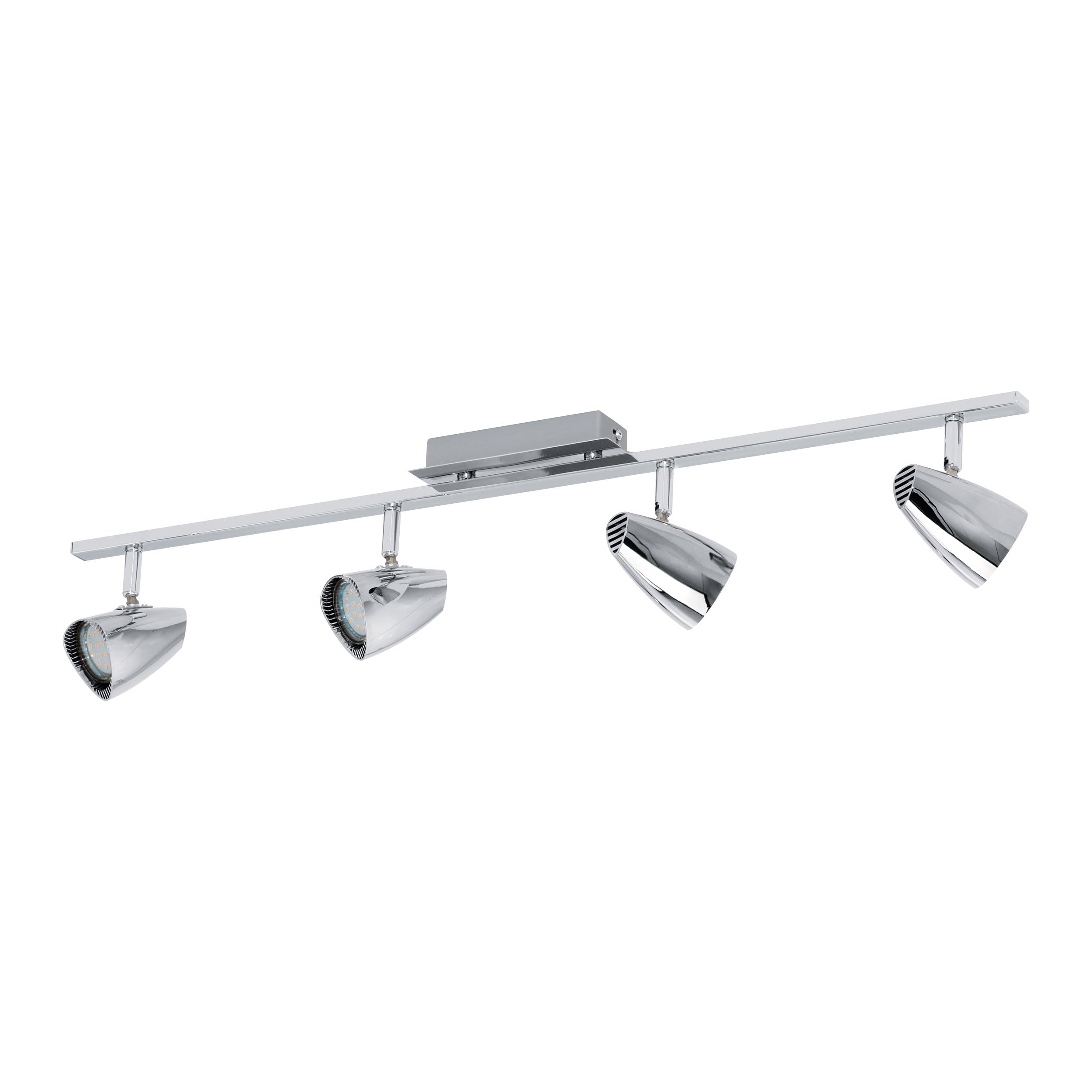 EGLO Corbera Spotlight Ceiling Light 4-Bulb Steel GU10 3 W Chrome