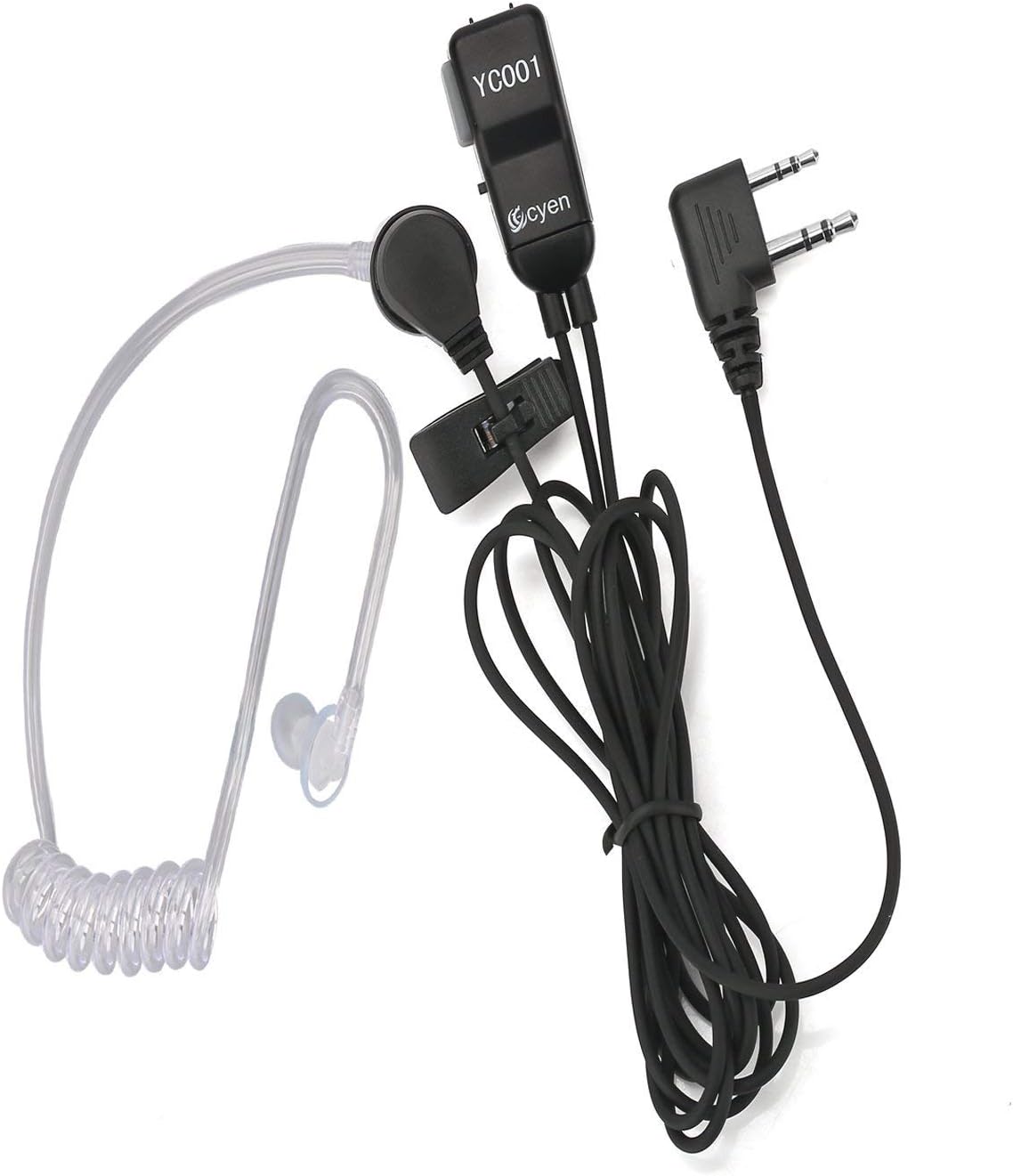 Two Way Radio Earpiece Noise Canceling Transparent Security Headphones Walkie Talkie Earphone with PTT/VOX – Pair: Car Electronics