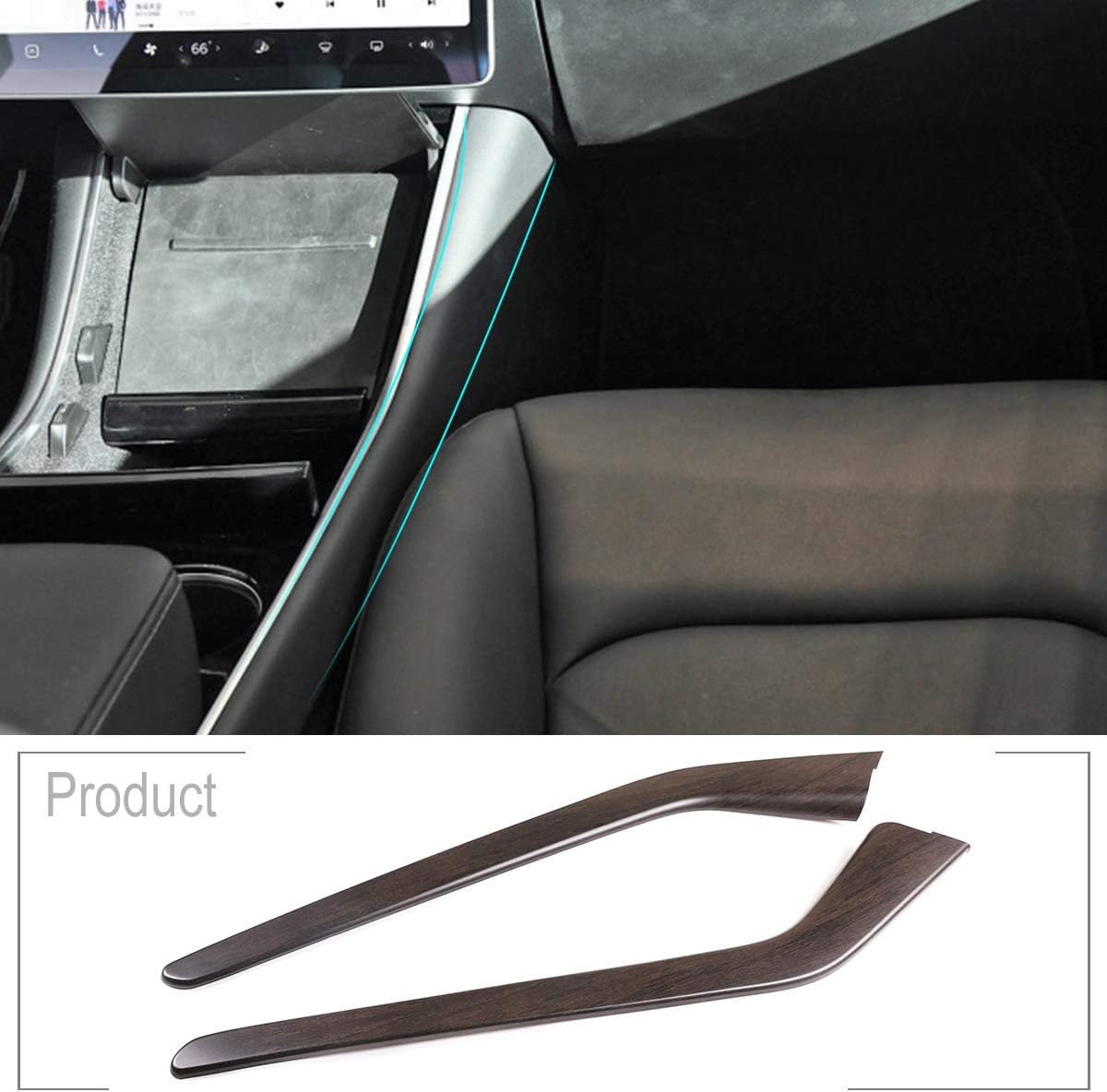 amazon com tongsheng 2pcs car styling abs interior center console side decoration strips trim sticker fit for tesla model 3 2016 2019 for tesla model y 2019 2020 auto accessory oak wood grain automotive amazon com