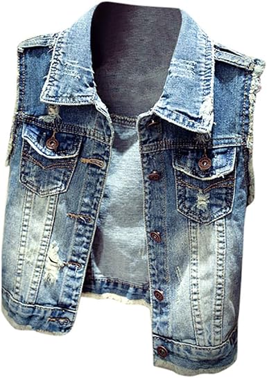 4xl denim vest