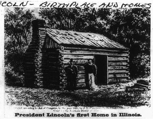 Amazon Com Photo President Lincoln S 1st Home Illinois Il Log