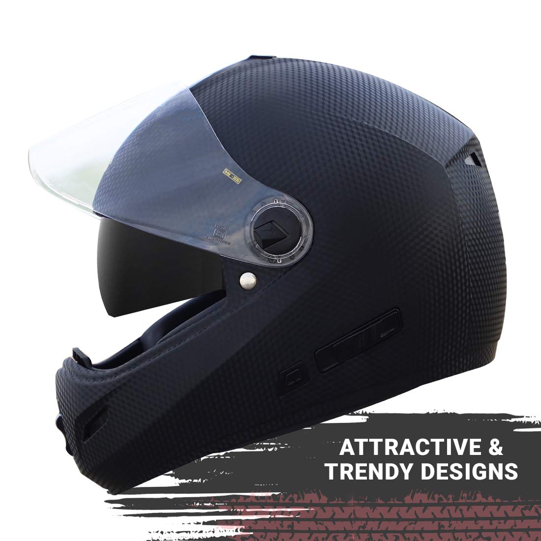 Dashing Black Steelbird Double Visor Full Face Helmet in India