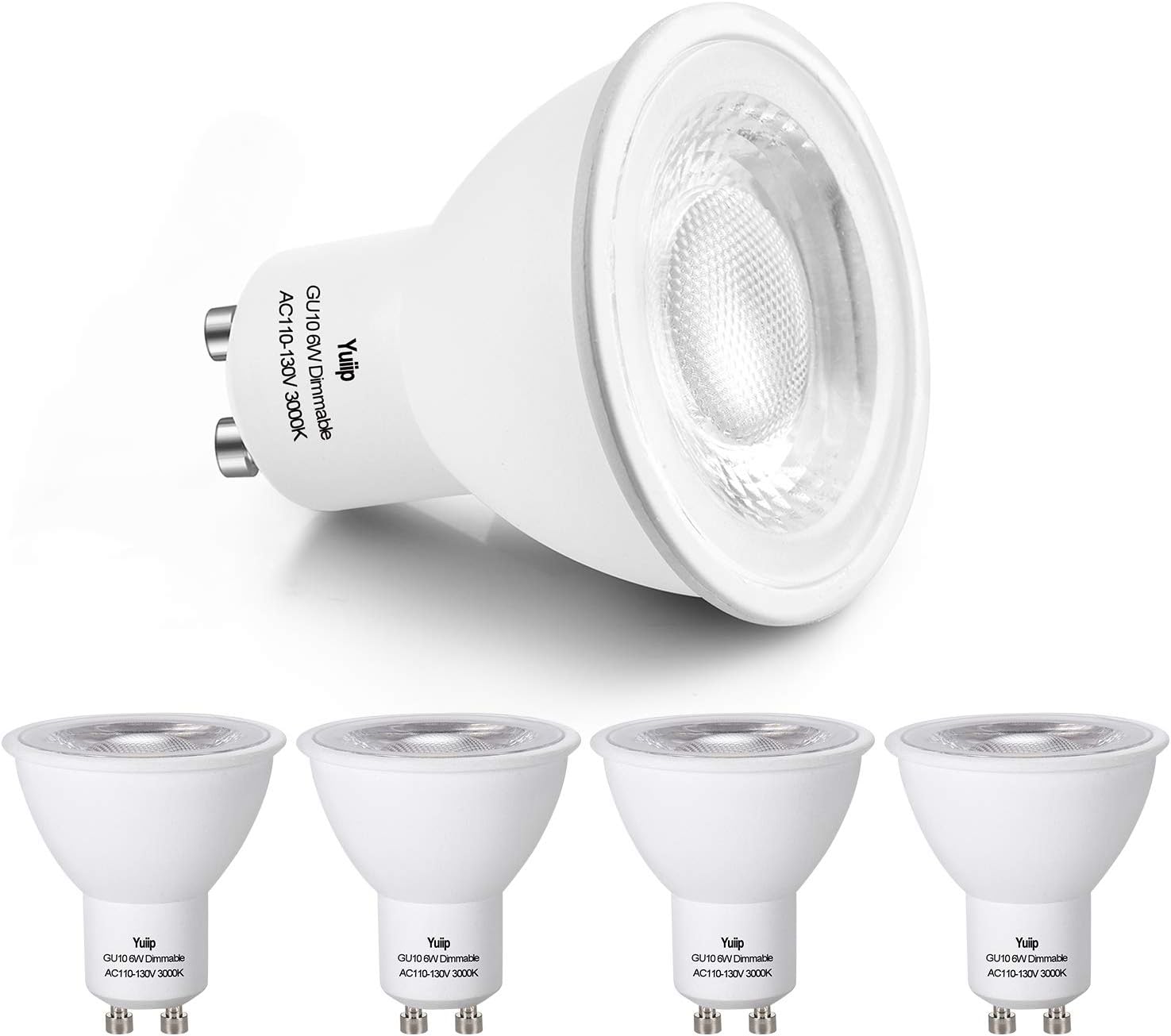 GU10 LED Bulb Dimmable GU10 Base Light Bulb Warm White 3000K LED GU10