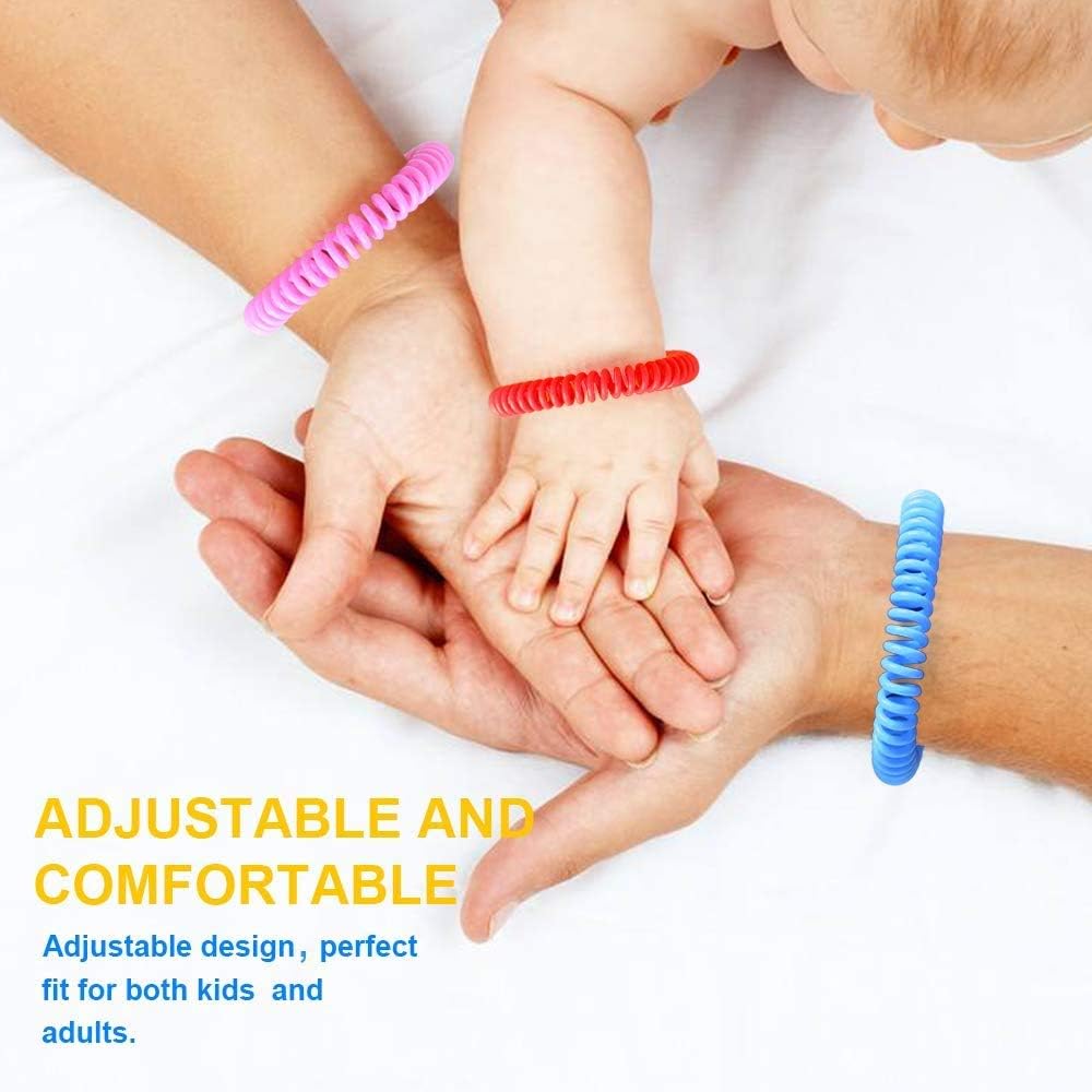 Mosquito Repellent Bracelets (12 Pack Individually Wrapped) Natural and Waterproof Wrist Bands for Adults, Kids, Pets, DEET Free, Safe for Travel Protection.: Health & Personal Care