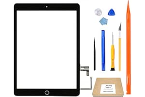 JPUNG for iPad 5 (5th Generation 2017 Released) Glass Screen Replacement A1822 A1823, Only for 5th Gen Touch Digitizer 9.7 Inch, +Home Button, Full Repair Kit
