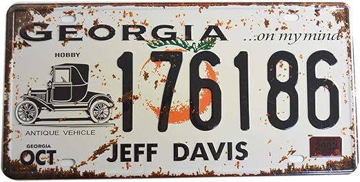 Georgia Old License Plates Garage Vtg Car Tag Man Cave Pub Decor Pick A Plate Transportation Com Collectibles