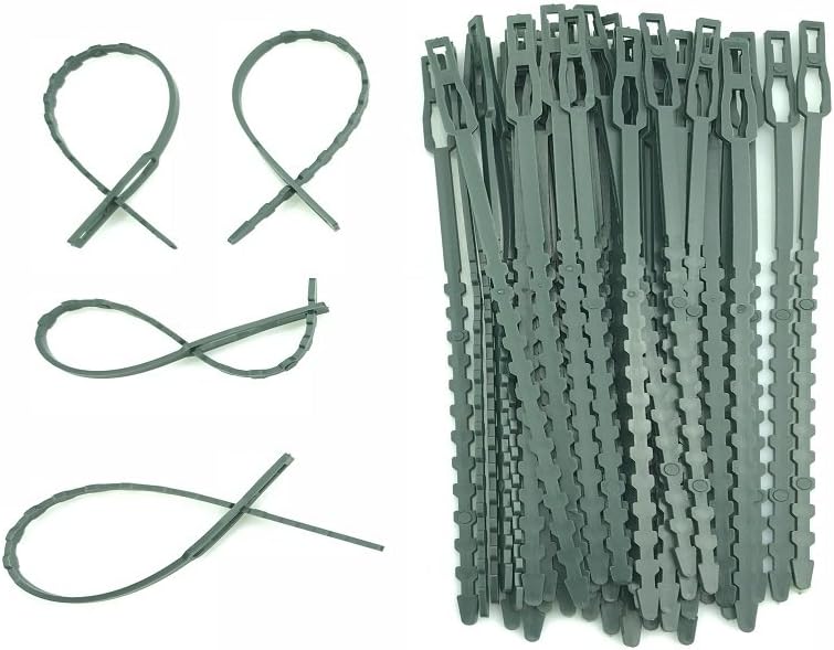 skycabin 100 Pcs 6.9'' Adjustable Plant Ties Flexible Plant Cable Ties Plastic Garden Ties for Plant Support Tree
