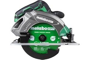 Metabo HPT 18V MultiVolt 7-1/4 Inch Cordless Circular Saw, High Torque, Lightweight Design, Up to 200 2x4 Cuts/Charge, Accepts 18V and 36V MultiVolt Metabo HPT Batteries, Tool Body Only, C1807DAQ4