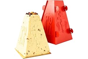 Large Plastic Easter Cottage Cheese Mold Form – 1kg (Inner Size 1.5" x 4.3" x 6.5") – Decorative Russian Paska Pascha Paskha 