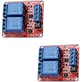 2 pcs 5V 2 Channel DC 5V Relay Module with Optocoupler High/Low Level Trigger Expansion Board