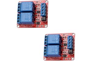 CHENBO 2 pcs 5V 2 Channel DC 5V Relay Module with Optocoupler High/Low Level Trigger Expansion Board