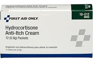 PAC-KIT First Aid Only 18-012 Hydrocortisone Cream Packets, 12 Count