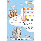 Special Math Notebook: Square Grid Paper Composition Notebook For Kindergarten Kids and Preschool Students