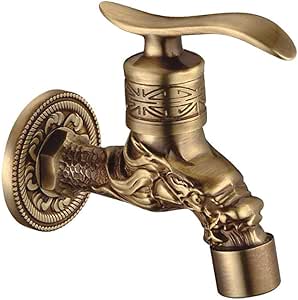 Grifo de baño de latón antiguo europeo Grifo del lavabo del lavabo del