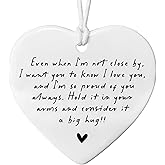 Even When I'm Not Close By Heart Ceramic Ornament Sister Gift to My Daughter Christmas Heart Ornament Keepsake Gift Bestie Far Away Gift