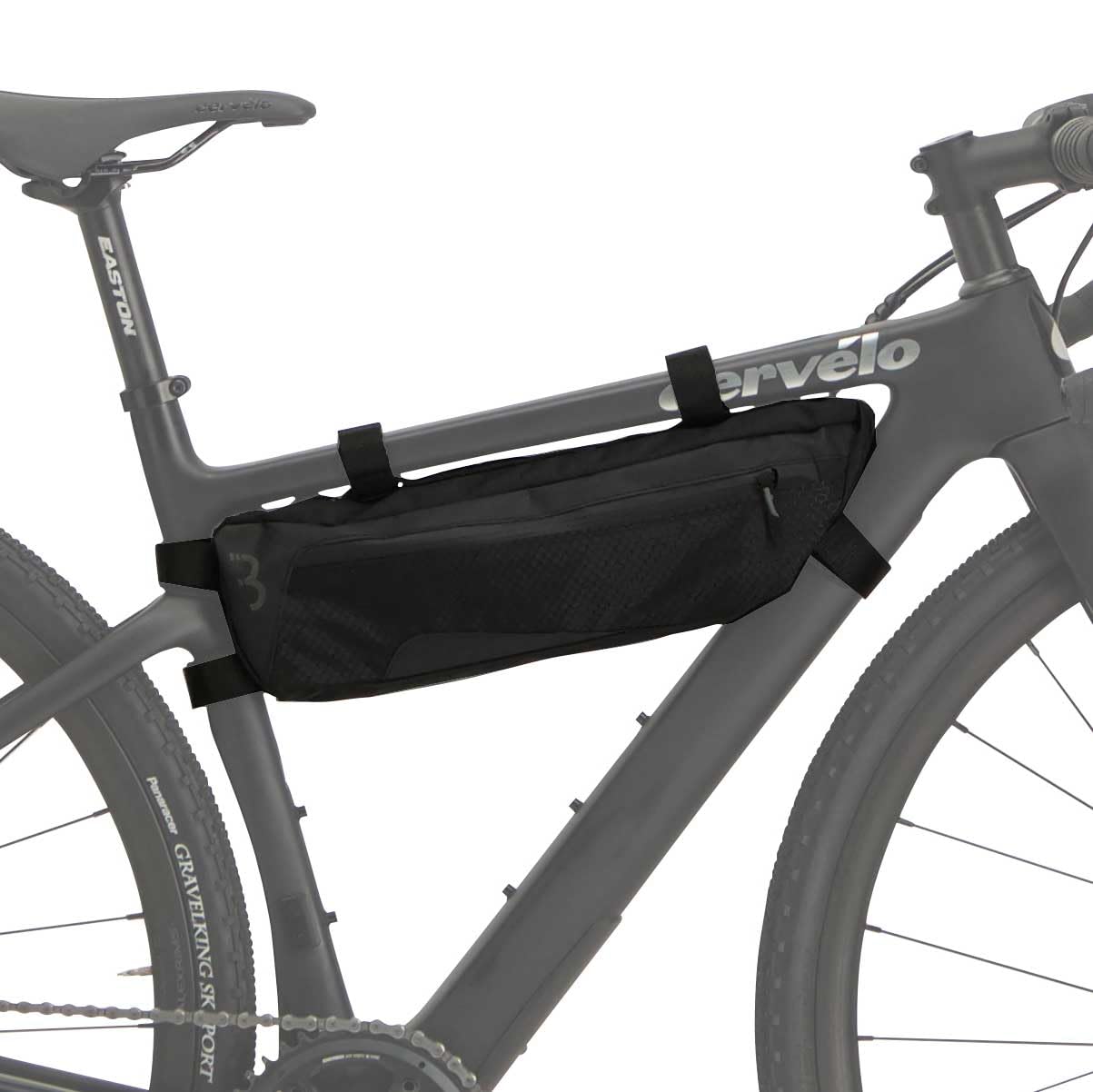 BBB Cycling Bike Bag Waterproof Top Tube Bikepacking Bags Framebag Bicycle Bag with Easily Adjustable Straps Lightweight and Easy-to-Fasten MiddleMate S BSB-142