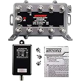 Reliable Cable Products 9 puertos bidireccional cable TV Splitter señal aumentador/amplificador con retorno activo cero pérdi