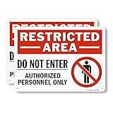 SmartSign 2-Pack 'Restricted Area Do Not Enter