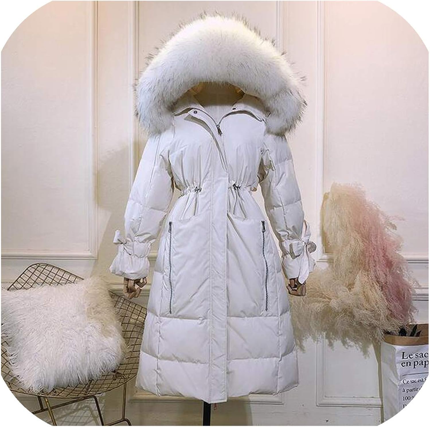 white parka coat womens