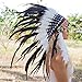 Novum Crafts Feather Headdress | Native American Indian Inspired | Black