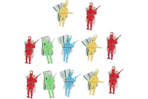 STAHAD 12pcs Soldier Parachute Flying Toy Toys Flying Toys for Kids Paratroopers Character Toys Parachute Man Figures Throwin