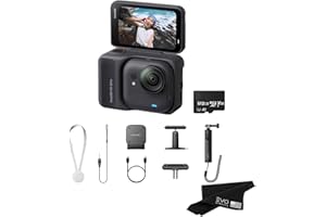 Insta360 GO Ultra Creator Bundle Midnight Black 512GB- Tiny Mighty Hands-Free 4K Cam, Lightweight, Low Light Excellence, Mount Anywhere, FlowState Stabilization, 200 Min Battery Life