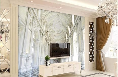 Amazon Bzbhart 3d 壁紙立体 壁紙 写真の壁紙 250cmx175cm ヨーロッパの宮殿の壁の写真の壁紙壁紙 リビングルームのテレビの背景の家の装飾 壁紙