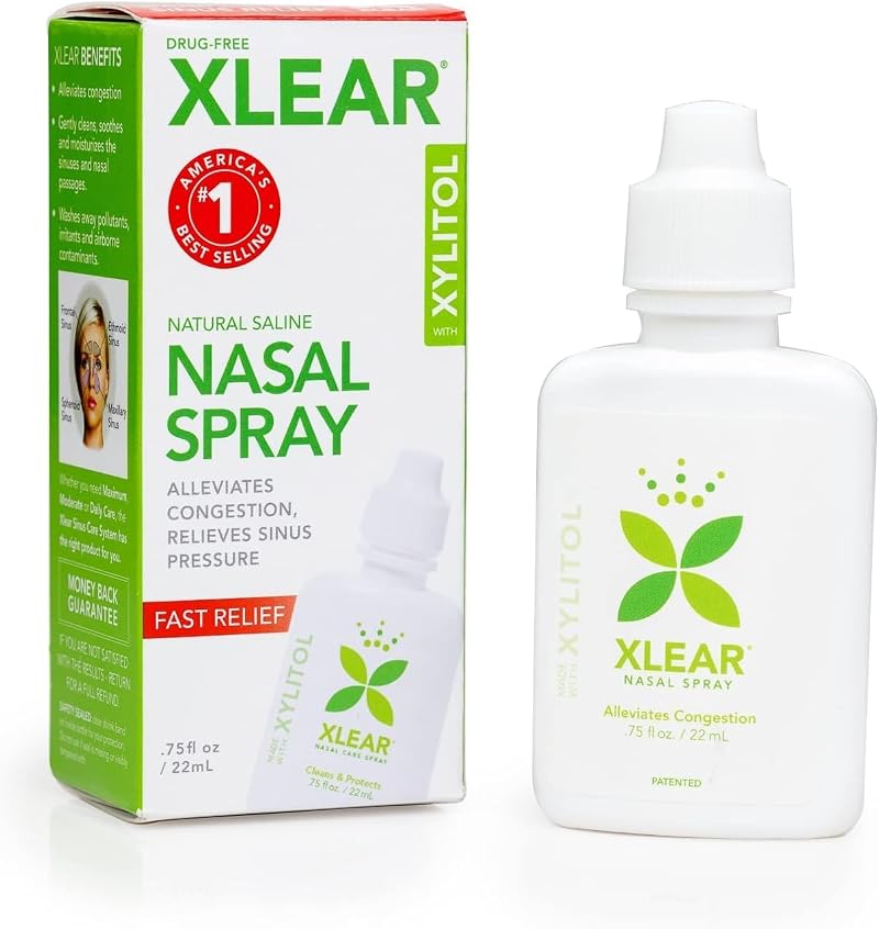 Xlear Natural Saline Nasal Spray with Xylitol 0.75 fl oz Pack of 1