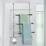 BERYLX Over-the-Door Towel Rack 3 Tier Expandable Black view 4