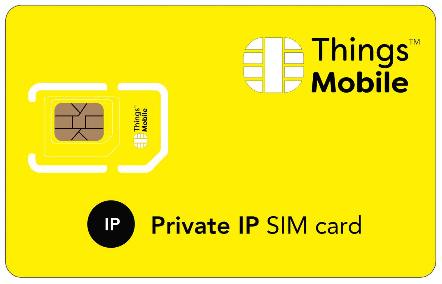 PRIVATE IP SIM Card - Things Mobile - with Global Coverage and Multi-Operator GSM/2G/3G/4G LTE Network, No Fixed costs, No Expiration Date and Competitive Rates, with €10 Credit Included