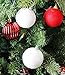 Juvale Christmas Tree Decorations Glittery Hanging Ball Ornaments (White, 2.2 in, 28 Pack)