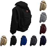 LGHLMCL Women's Mens Backpack Hoodie Full Zipper Long Sleeve Creative Hoodies Casual Travel Hooded Sweatshirts with Backpack