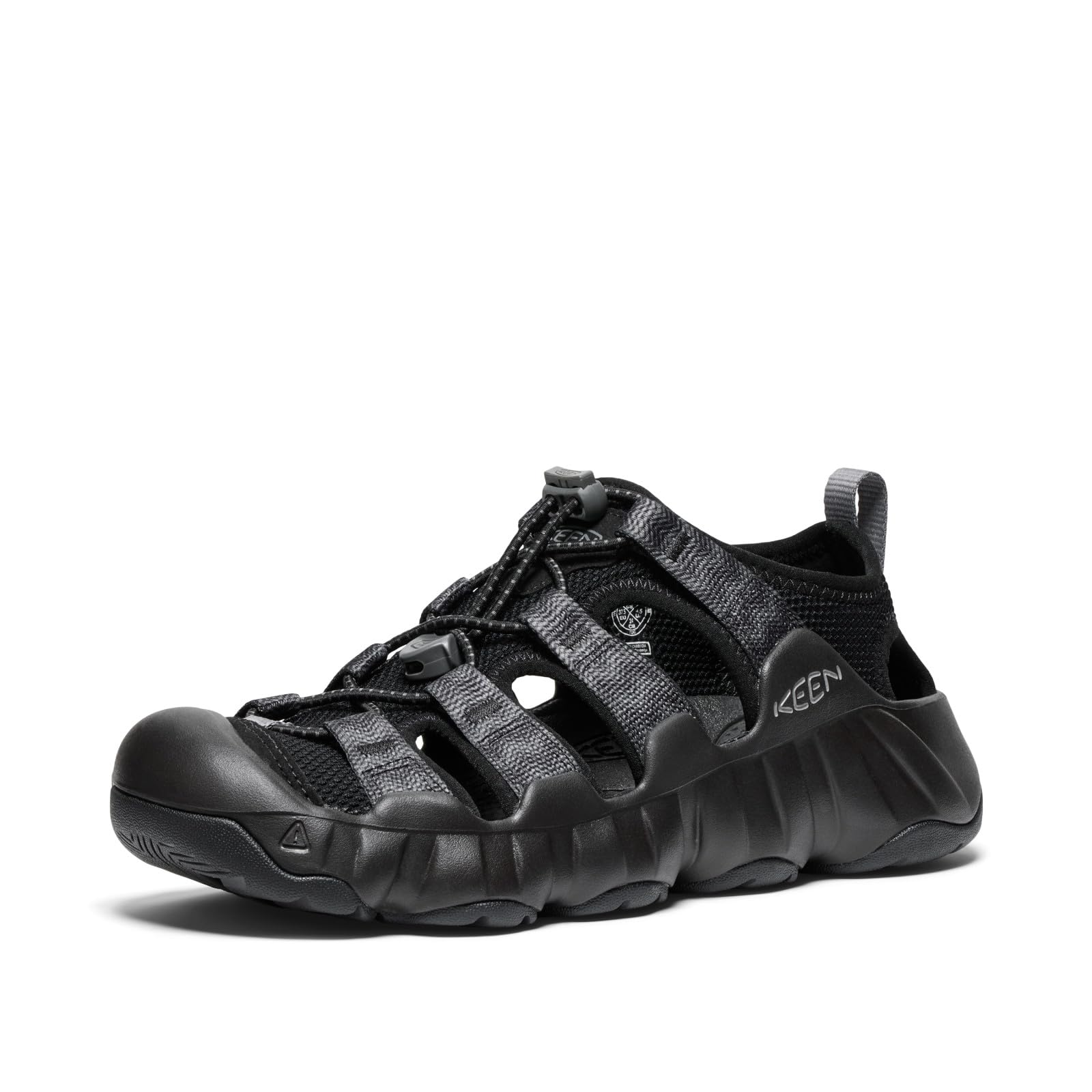 KEEN Women's Hyperport H2 Breathable Easy On Comfortable Hiking and Water Sandals, Black/Steel Grey, 5 Image