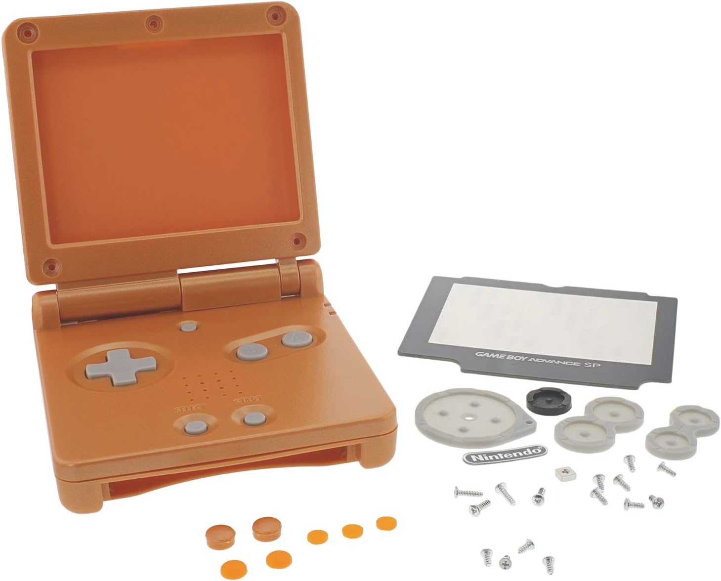 Housing shell kit for Nintendo Game Boy Advance SP GBA replacement – orange | ZedLabz