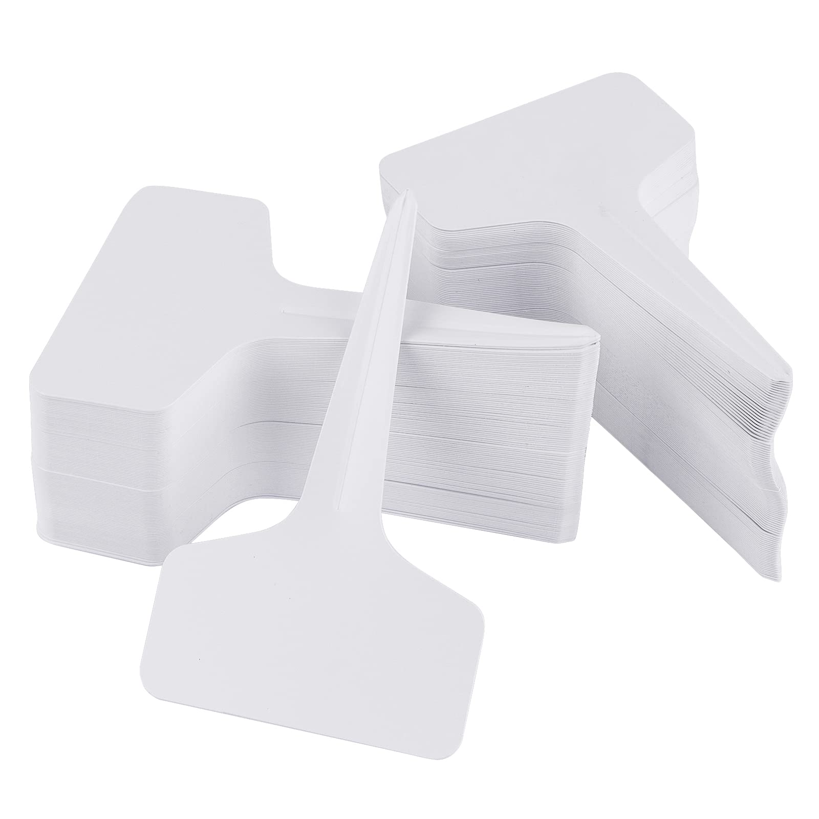 Kalolary 200 Pieces Plant Labels Tags Markers, T-Type White Waterproof Plant Labels for Outdoor Plants Garden Nursery Markers Plant Sign (6 x 10cm)