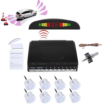 Amazon.com: 8 Parking Sensor Car Parking Reversing Rear View Backup ...